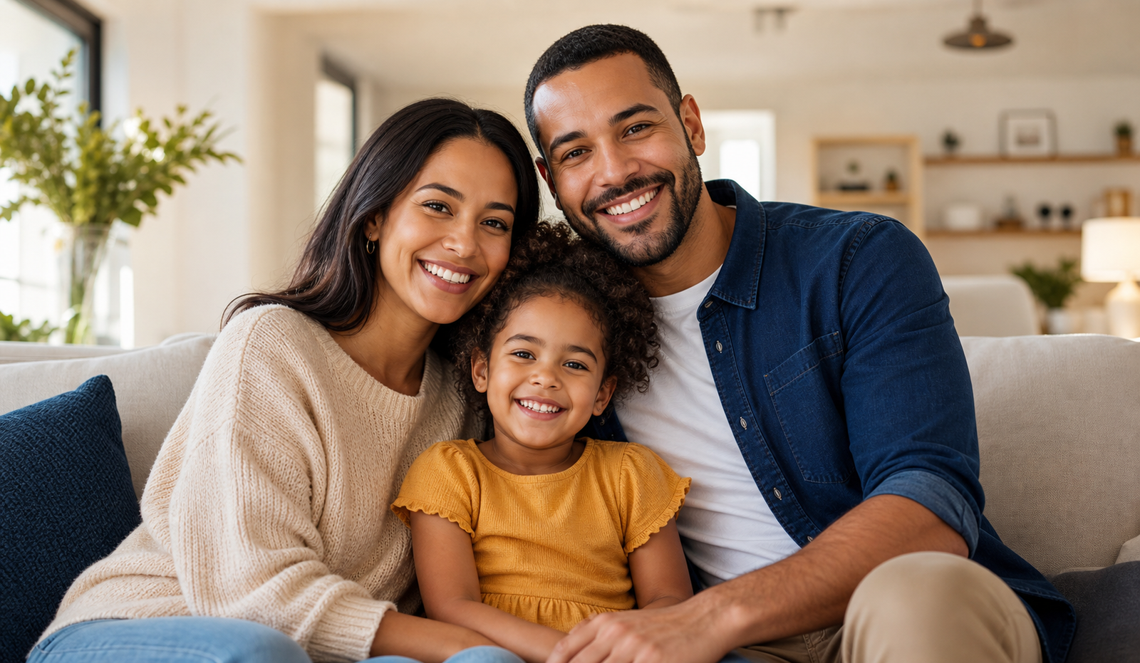 Família protegida com seguro